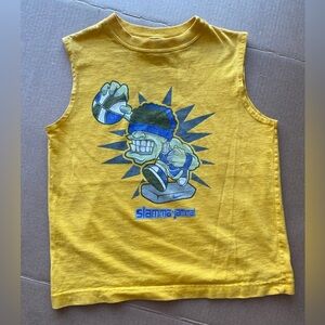 Vintage Y2K Nike Muscle Tee Slamma Jamma size medium 8 graphic yellow basketball